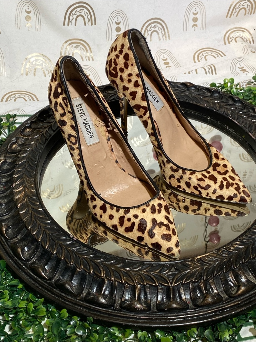 Steve Madden Leopard Print Pointed Toe Pumps - Tan/Brown